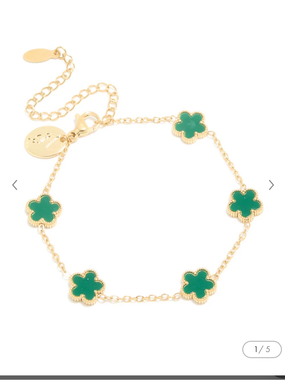 Lovisa Waterproof Gold Plated Stainless Steel Flower Bracelet